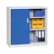 Sliding-door cabinet, divider, sol. sh. metal doors, 1030x1000x500, colour opt. - Sliding door cabinet with solid sheet metal doors, height 1030 mm - 2