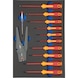 ATORN hard foam insert equipped with VDE screwdriver set, 293x435x30 mm