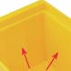 RASTERPLAN nyitott tárolódobozok, méret: 2, 500x300x200 mm, sárga - Nyitott tárolódoboz - 6