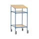 Roller desk 5834 load area 500x600mm 100kg, with writing surface and 2 shelves - Roller desk with 2 load areas made of wood - 1