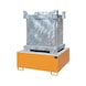 Cubeta colectora de acero para 1x IBC LxAnxAlt 1460 x 1460 x 620 mm, galv. - Bandeja colectora para contendedores IBC - 2