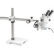 Stereo microsc., trinocular, 7.5x-45x, LED ring light, telesc. tripod with plate - Stereo microscope with telescopic tripod - 1