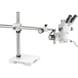 Stereo microsc., trinocular, 7.5x-45x, LED ring light, telesc. tripod with plate - Stereo microscope with telescopic tripod - 1