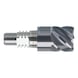 Solid carbide end mill for interchangeable head system - 1