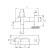 Abrazadera ajustable AMF, recta, ranura 14 mm, 10 - 38 mm rango de fijación - Abrazaderas ajustables - 2