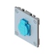 Eepos module XS/S industrieel stopcontact 230 V/16 A geschikt voor XS2 en S4 - basis aluminium mediazuilen, accessoires - 1