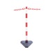 Guarda 链条支柱套件，三角形混凝土填充塑料底座，红色/白色 - 链条警示柱套件 - 3