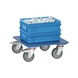 Crate trolley KF 7 checker plate load area 500x500mm 400kg, load area 500x500mm - Plataforma de transporte con plataforma de chapa diamantada - 2