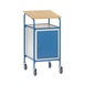 Roller desk 5836 load area 500x600 mm 100kg, w. writing surface & steel cabinet - Roller desk with 1 load areas made of wood - 1