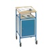 Roller desk 5836 load area 500x600 mm 100kg, w. writing surface & steel cabinet - Roller desk with 1 load areas made of wood - 2