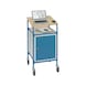 Roller desk 5836 load area 500x600 mm 100kg, w. writing surface & steel cabinet - Roller desk with 1 load areas made of wood - 3