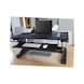Schreibtischaufsatz höhenverstellbar 940 x 580 x 135 - 455 mm, schwarz - Schreibtischaufsatz höhenverstellbar, mit Scherenmechanik - 3