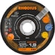 Disco de corte y de liado RHODIUS, 115 x 1,9 x 22,2&nbsp;mm: XTK35 - Discos de rectificado y corte 35 XTK Cross para acero inoxidable - 1