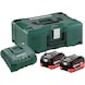 METABO 基本套件 18 伏 LiHD，2 节 8 安时电池，Metaloc 工具箱装