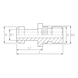 Goujon d'extraction ATORN BT50 90° avec trou, 6 mm - Goujon d'extraction MAS BT 90 ° JIS 6339 - 2