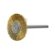 Cepillo cilíndrico ATORN/en miniatura, alambre de latón 0,10 Ø22x3 - Cepillos en miniatura, cepillos metálicos redondos/en forma de brocha - 1