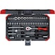 GEDORE RED socket set, 46 pieces 1/4 inch - Socket set, 46 pieces - 1