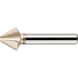 HSS 60° conical countersink, three flutes, extremely uneven pitch - 1