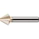 HSS 60° conical countersink set, three flutes, extremely uneven pitch - 3