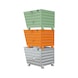 Stapel-kiepcontainer BSK 90 cap. 0,90 m³, LxBxH 1200 x 1000 x 900 mm verzinkt - Stapel-kiepcontainer - 1