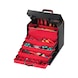 PARAT leather tool case with drawers 410 x 220 x 310 mm - Top Line tool bag with drawers - 3