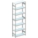 META plug-in rack CLIP 100, galv., 7 shelves, basic shelf 3000 x 1000 x 400 mm - Shelf boltless rack, single-row - 1