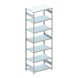 META plug-in rack CLIP 100, RAL7035, 7 shelves, basic shelf 3000 x 1000 x 600 mm - Shelf boltless rack, single-row - 1
