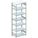 META plug-in rack CLIP galv. w.7 shelves basic shelf HxLxD 3000x750x600mm - Shelf boltless rack, single-row - 1