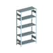 META S3 plug-in rack CLIP 150, RAL 7035, 5 shelves, basic shelf 2000x1000x400 mm - Shelf boltless rack, single-row - 1