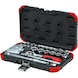 GEDORE RED socket wrench set 3/8 inch 26 pieces, hexagon - Socket wrench set, 26 pieces - 3