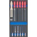 Insert en mousse rigide ATORN avec kit de limes 293x587x30 mm, noir/bleu - Alvéole en mousse rigide équipée avec outils, jeu de limes - 1
