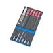 ATORN inserţie spumă dură cu set de pile, 293x587x31 mm, negru/albastru - Inserții de spumă dură echipate cu scule, set de pile - 3
