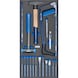 ATORN Hartschaumeinlage mit Hammer-/Säge-/Meißel-Satz 293x587x30 mm schwarz/blau