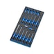 带螺丝刀套件的 ATORN 硬泡沫衬垫，293 x 587 x 30 mm，黑色/蓝色 - 配备工具、螺丝刀套件的硬泡沫衬垫 - 3
