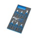 ATORN hardschuiminzet met tangenset, 293 x 587 x 30 mm, zwart/blauw - Hardschuiminzet gevuld met gereedschap, tangenset - 3