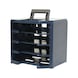 Boîte mobile RAACO, vide LxlxH 347x305x324 mm, col. bleu/gris pr 4 compartiments
