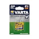 VARTA 电池，可充电电源 AAA 型 Micro 吸塑包，2 件 1.2 伏 800 毫安时 Ni-MH - 长寿命充电电池/电源充电电池 AAA - 1