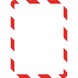 磁性文件展示袋，A4 红色/白色，242x329 mm，2 个，DIN A4 红色/白色 - 带条纹设计边框的透明套 - 1