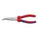 KNIPEX snipe nose pliers 200&nbsp;mm, angled, polished head with two-component handle - Snipe nose pliers, bent, with 2-component grip covers - 1