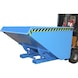 Tilting cont. type EXPO 1200 capacity 1.20 m³, LxWxH 1720x1070x1095 mm RAL5012 - Tilting drum with roll-off mechanism—low overall height - 1