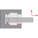 Mini-plaqu. à saigner S ATORN, saignée axiale, int., D min = 14,0 mm 3 mm 5 mm - Plaquette à saigner miniature, avant - 2