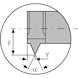 ATORN miniature cutting insert S, 55° sub-profile, D min = 12.4 mm A10 - Miniature cutting insert, front - 2
