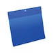doc pocket, powerful neodymium magnets, A4, landscape, dark blue, PU: pack of 10 - Document pockets - 1