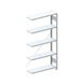 META plug-in rack CLIP 150, galv., 6 shelves, add-on sh. HxLxD 2500x1000x300 mm - Shelf boltless rack, single-row - 1