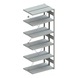META double plug-in rack CLIP 150 galv. comp. add-on sh. 2500x1000x300mm 2x6 sh. - META CLIP boltless rack with shelves - 2
