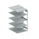 META dou.plug-in rack CLIP galv. compl.add-on sh. HxLxD 2500x1300x800 2x5 sh. - META CLIP boltless rack with shelves - 2