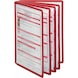 Pochettes transp. DURABLE, une seule couleur : rouge, PU=5 pcs pr format DIN A4 - Pochettes transparentes - 1