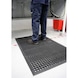 Workplace mat L x W x H 1500 x 900 x 14 mm, open design, black - Workplace mat from SBR rubber - 2