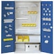 RasterPlan tool cabinet w perforated panel doors 1950x1000x410&nbsp;mm RAL 7035/5010 - Tool cabinet with shelves - 2