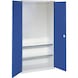 RasterPlan tool cabinet w perforated panel doors 1950x1000x410&nbsp;mm RAL 7035/5010 - Tool cabinet with shelves - 1